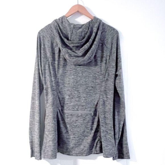 - Athleta Heather Grey Pacifica Crosscurrent UPF Zip Up Hooded Jacket Size Large - Picture 6 of 11